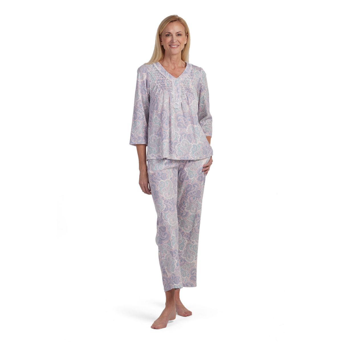 Женский пижамный комплект Miss Elaine Essentials Cottonessa с длинными рукавами и пижамными штанами Miss Elaine
