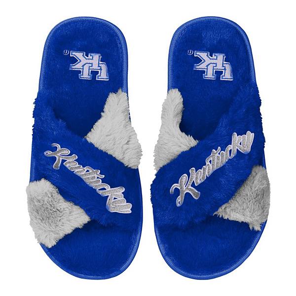 Женские пушистые тапочки с вышивкой FOCO Kentucky Wildcats Unbranded