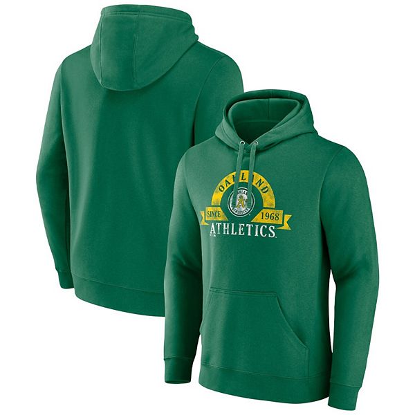 Мужская толстовка с капюшоном Majestic Kelly Green Oakland Athletics Alternate Utility Pullover Majestic