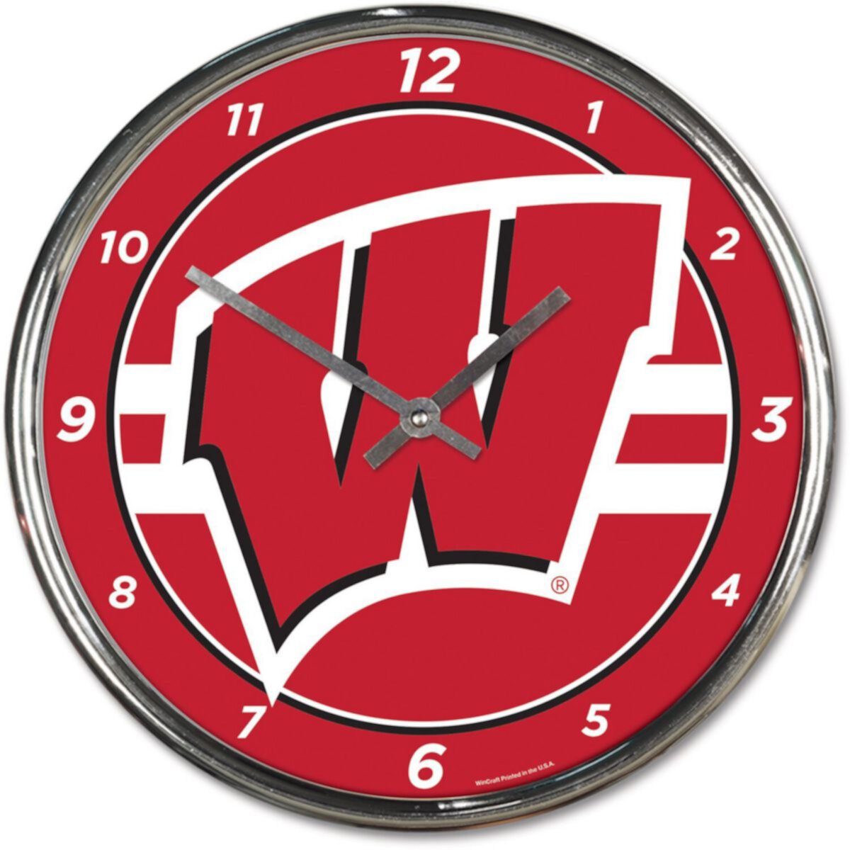 WinCraft Wisconsin Badgers Chrome Wall Clock Unbranded