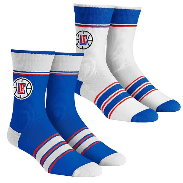 Набор из двух пар носок-крюка Rock Em Socks для детей LA Clippers с поддержкой свода Unbranded