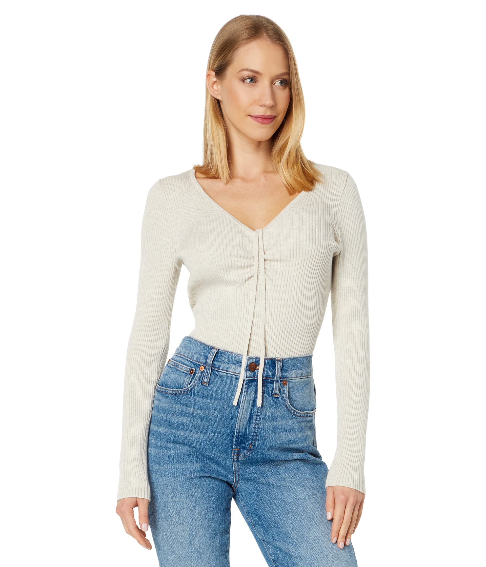 Ibiza V-Neck Cinched Slim Pullover Madewell