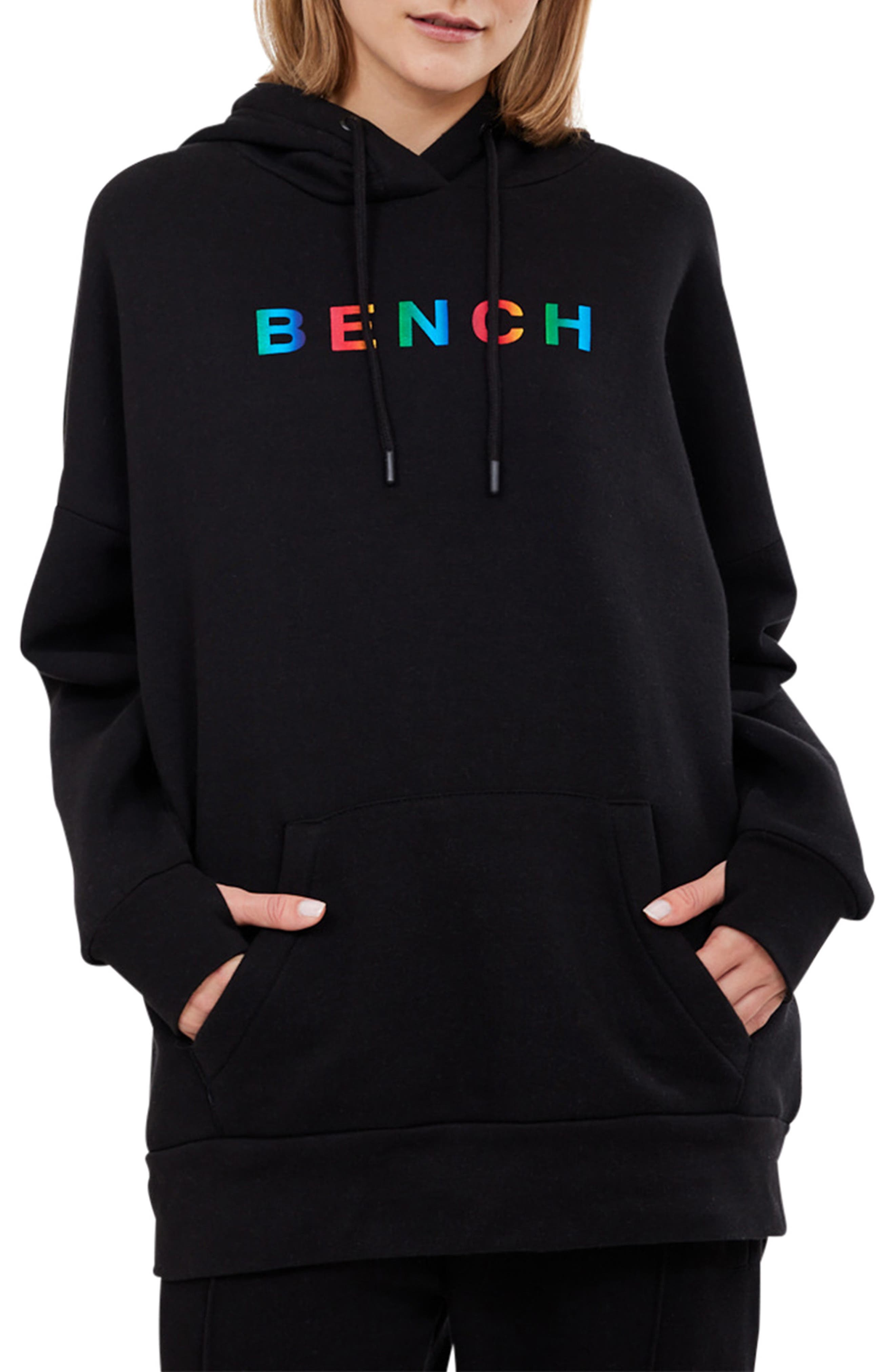 Пуловер с капюшоном Loxley с радужным логотипом Bench.