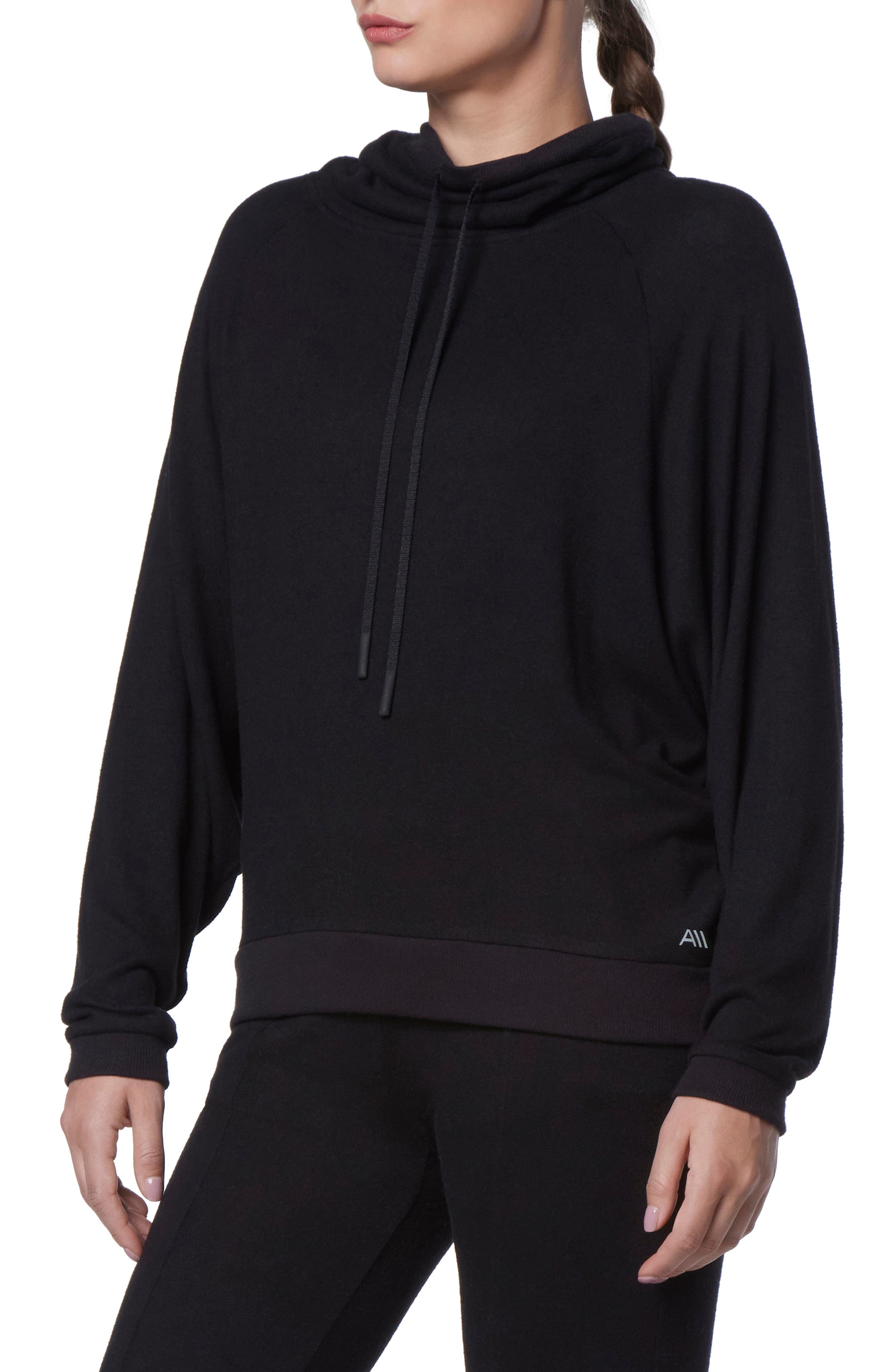 Funnel Neck Long Sleeve Batwing Pullover Andrew Marc Sport