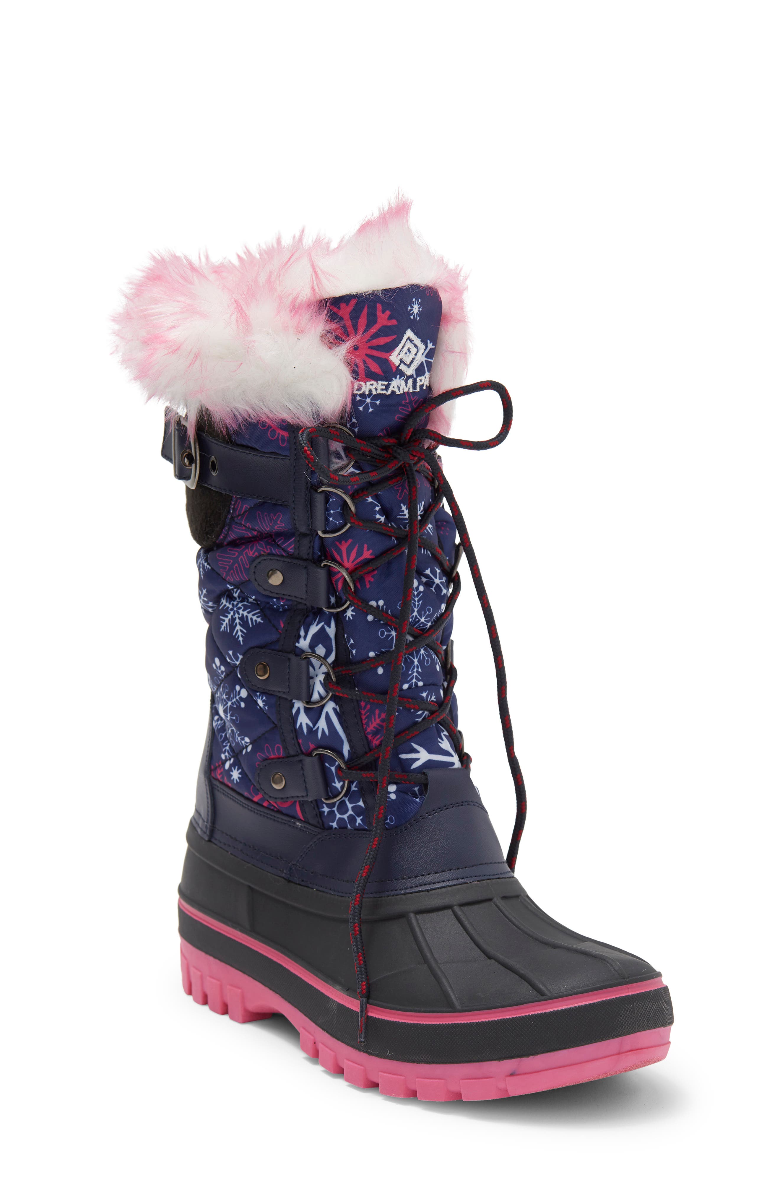 Kids' Kriver-1 Faux Fur Lined Snow Boot DREAM PAIRS