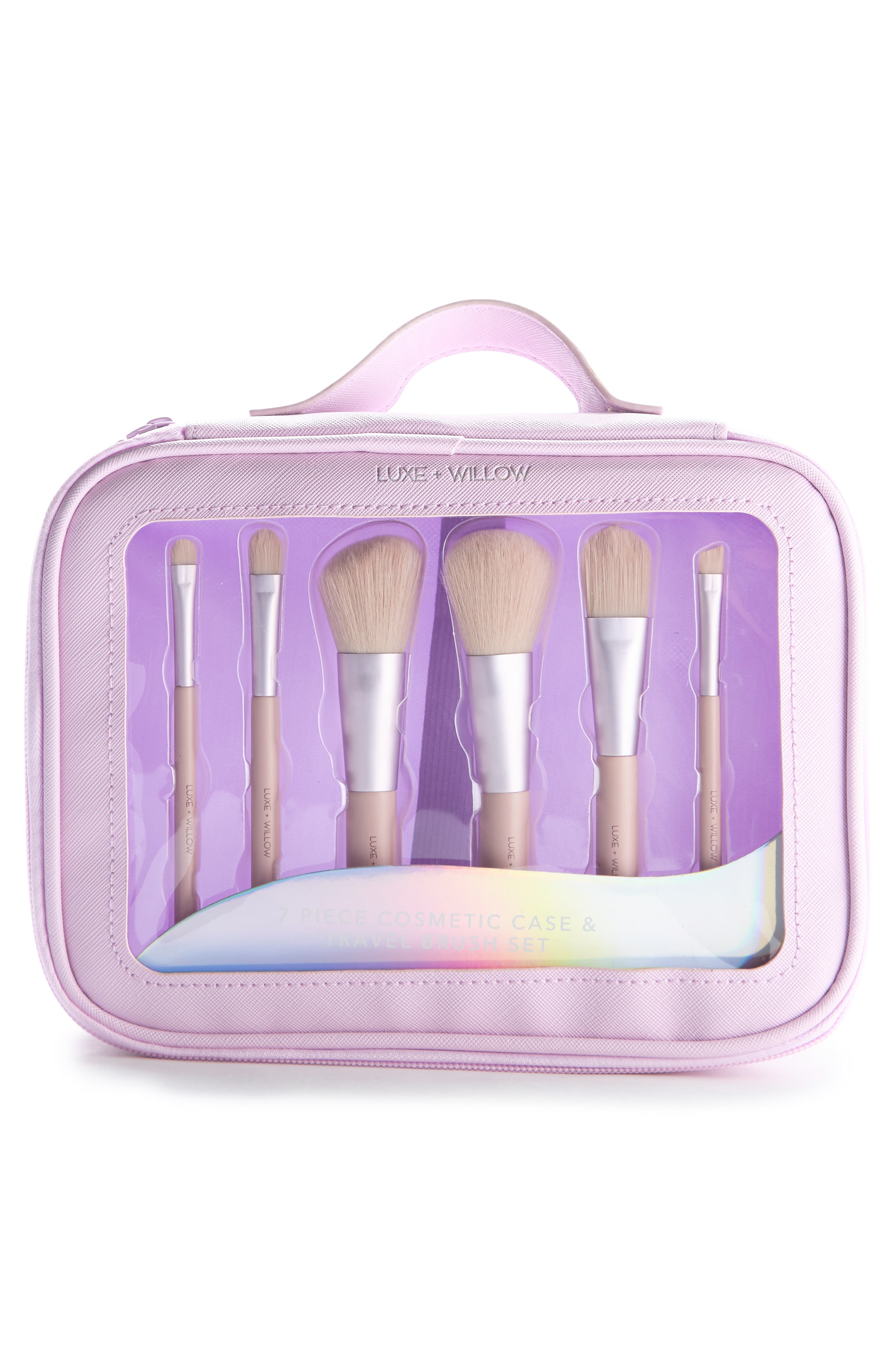 7-Piece Travel Cosmetic Brush Set LUXE + WILLOW