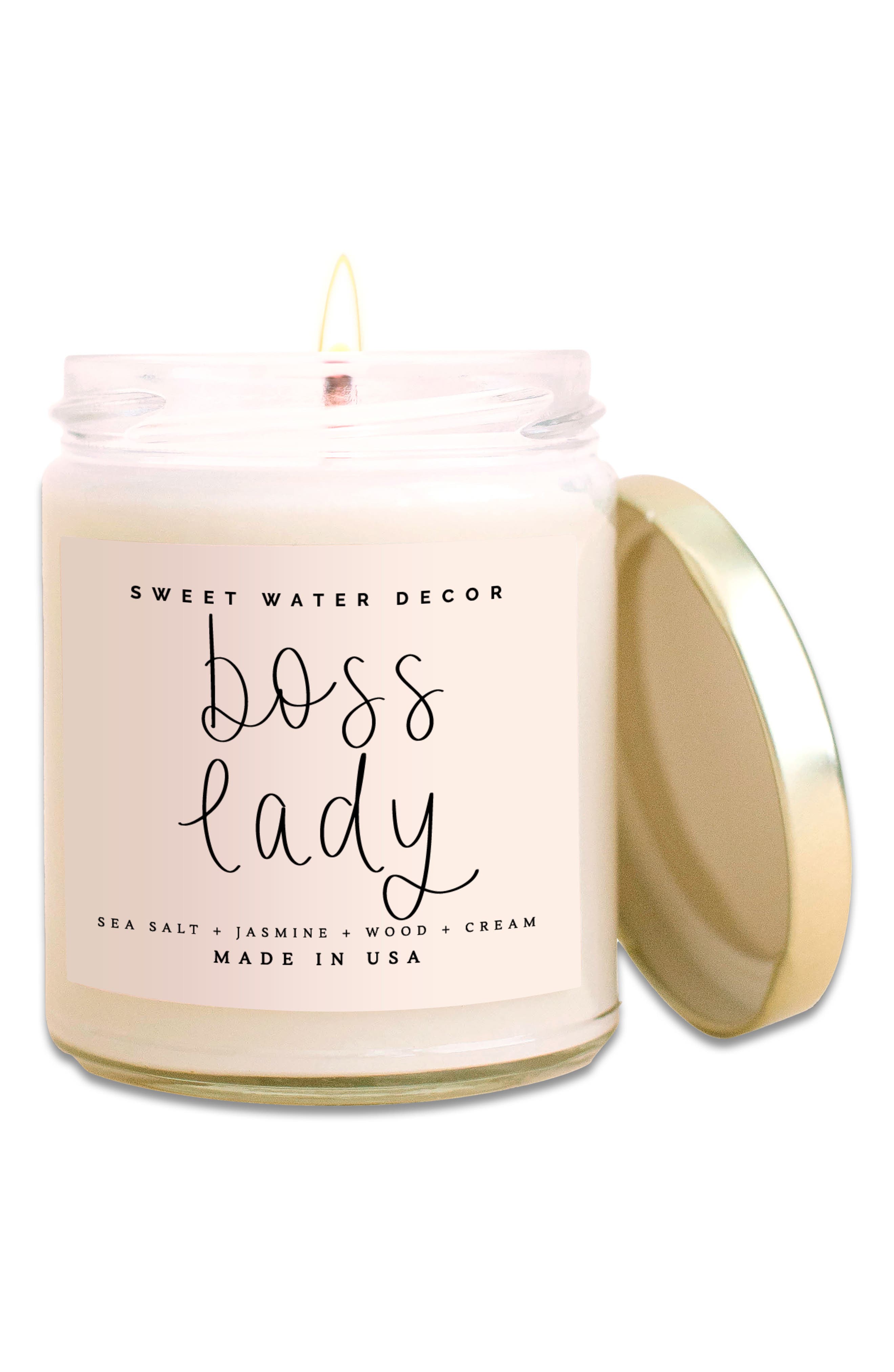 Boss Lady Scented Candle - 9 oz. SWEET WATER DECOR