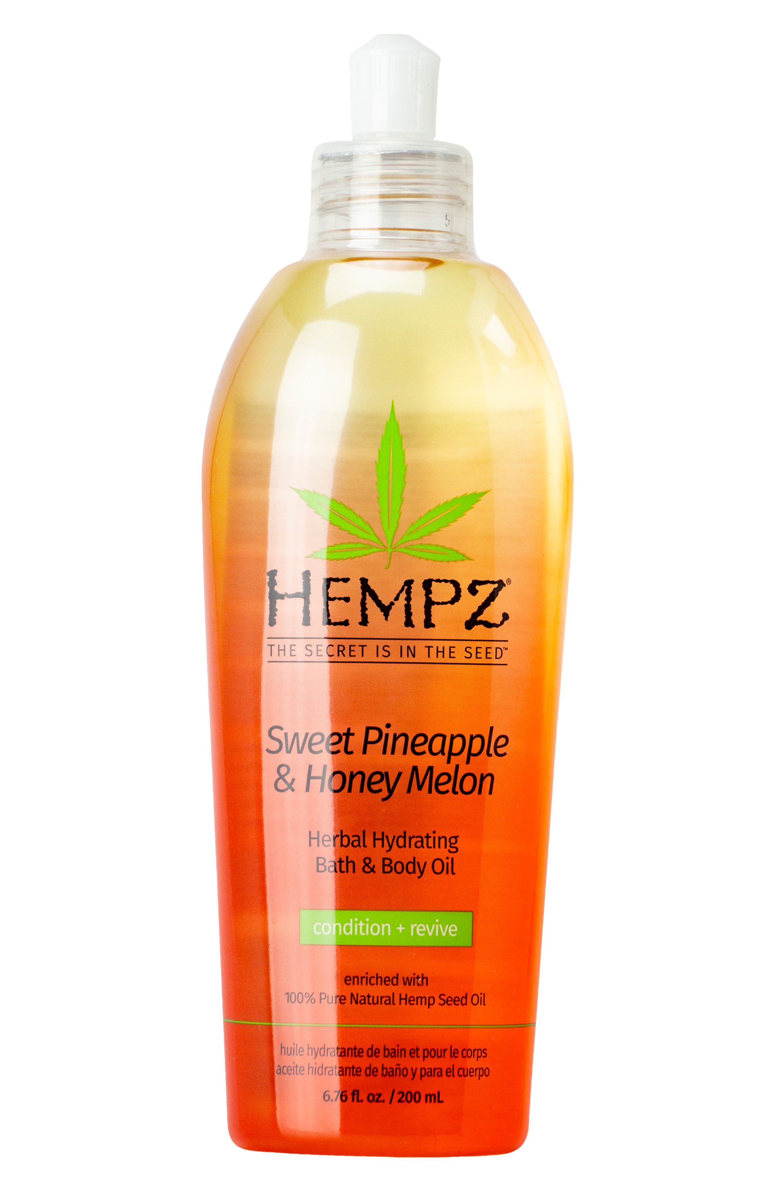 Sweet Pineapple & Honey Melon Hydrating Bath & Body Oil - 6.76 oz. Hempz