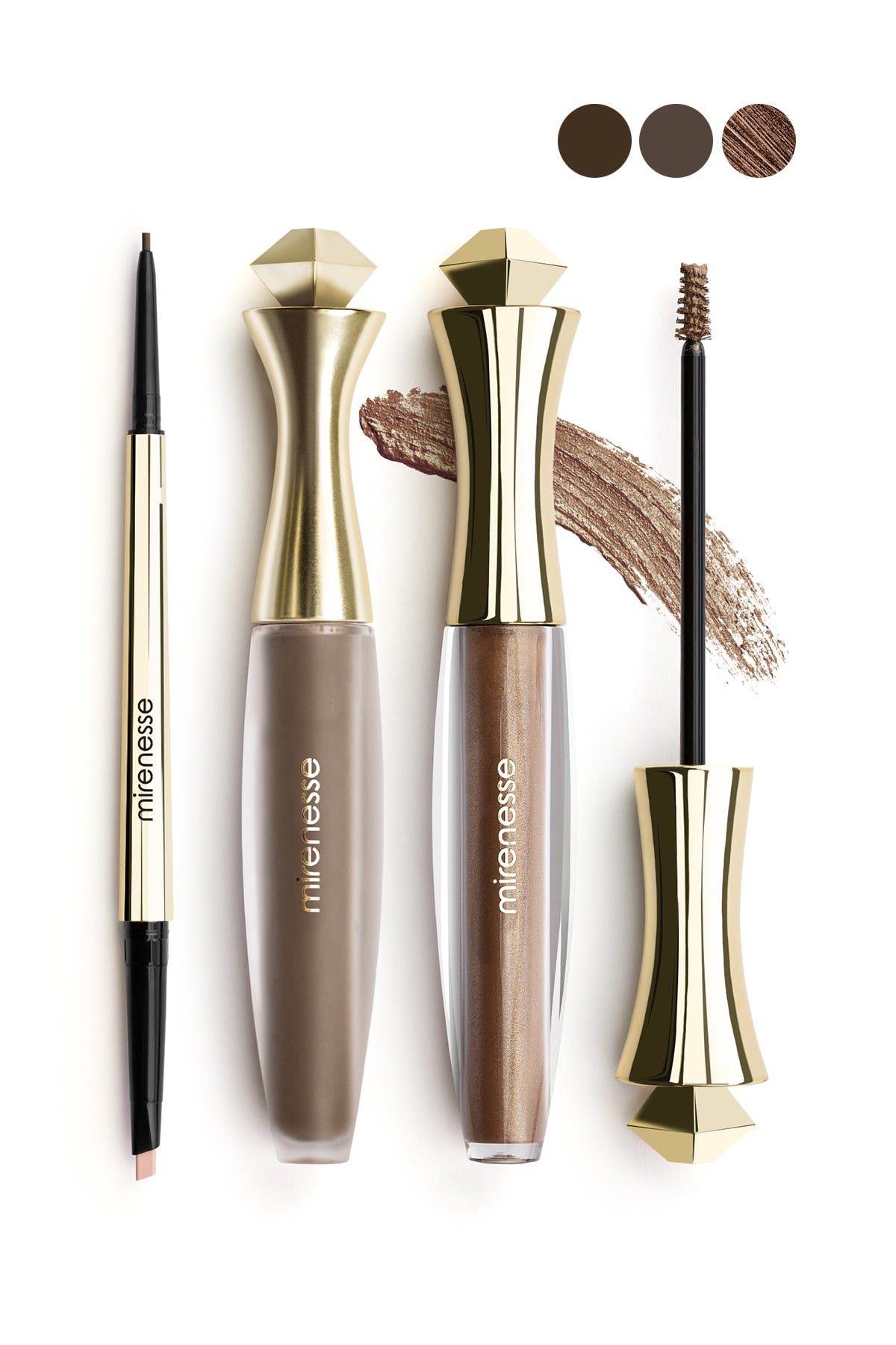 All-Day 3-Piece Master Perfect Brows Set - Dark Brown Mirenesse