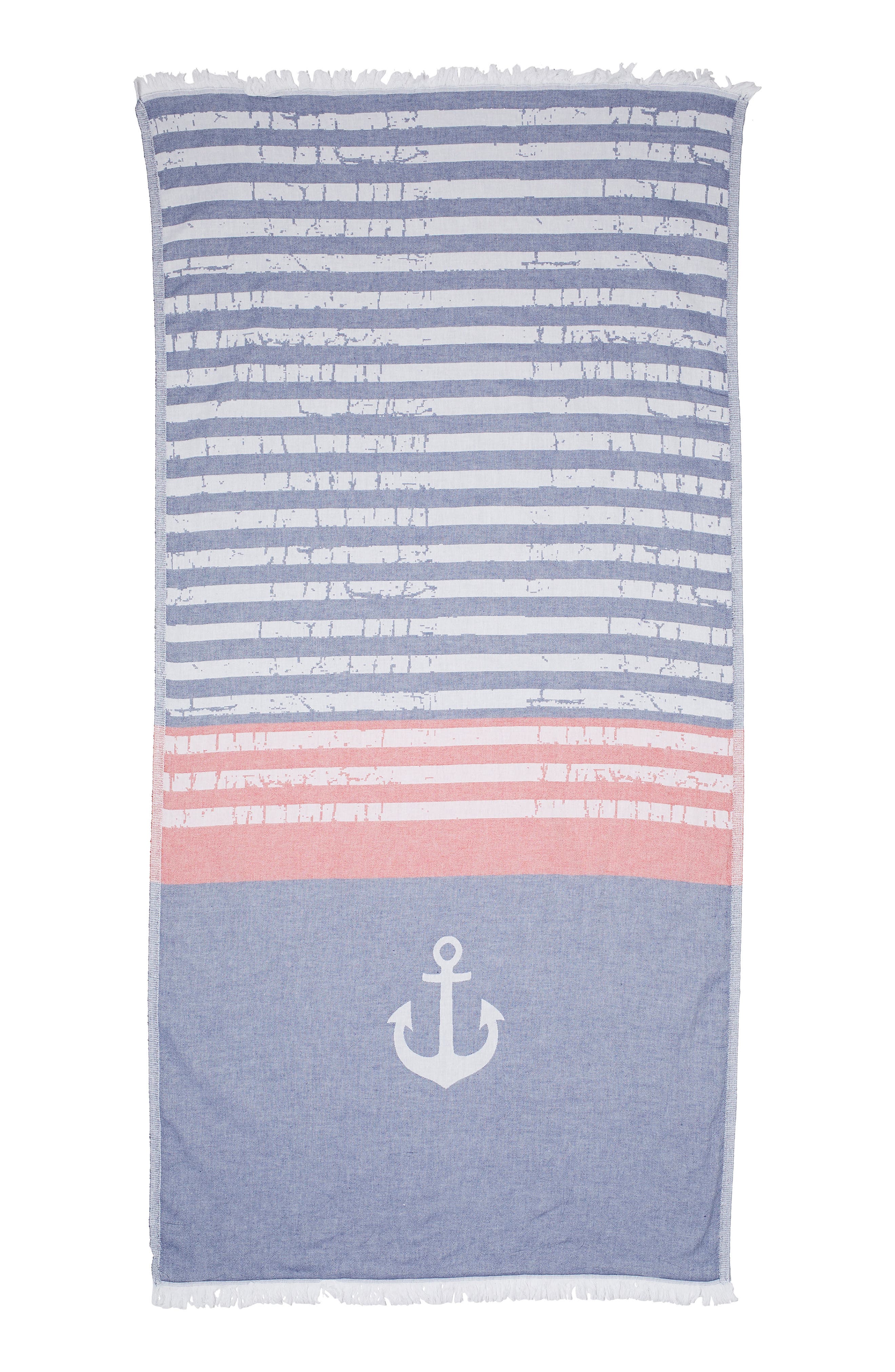 Stripe Anchor Cotton Beach Towel COTTON-Y LIFE
