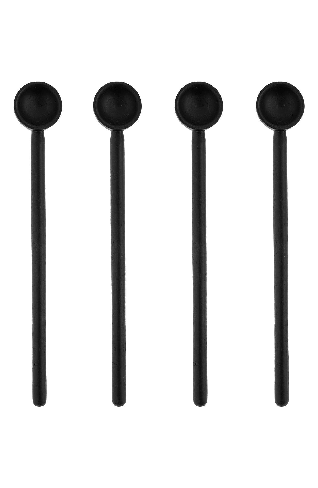 Black Wood Tasting Spoons - Set of 4 Karma Gifts