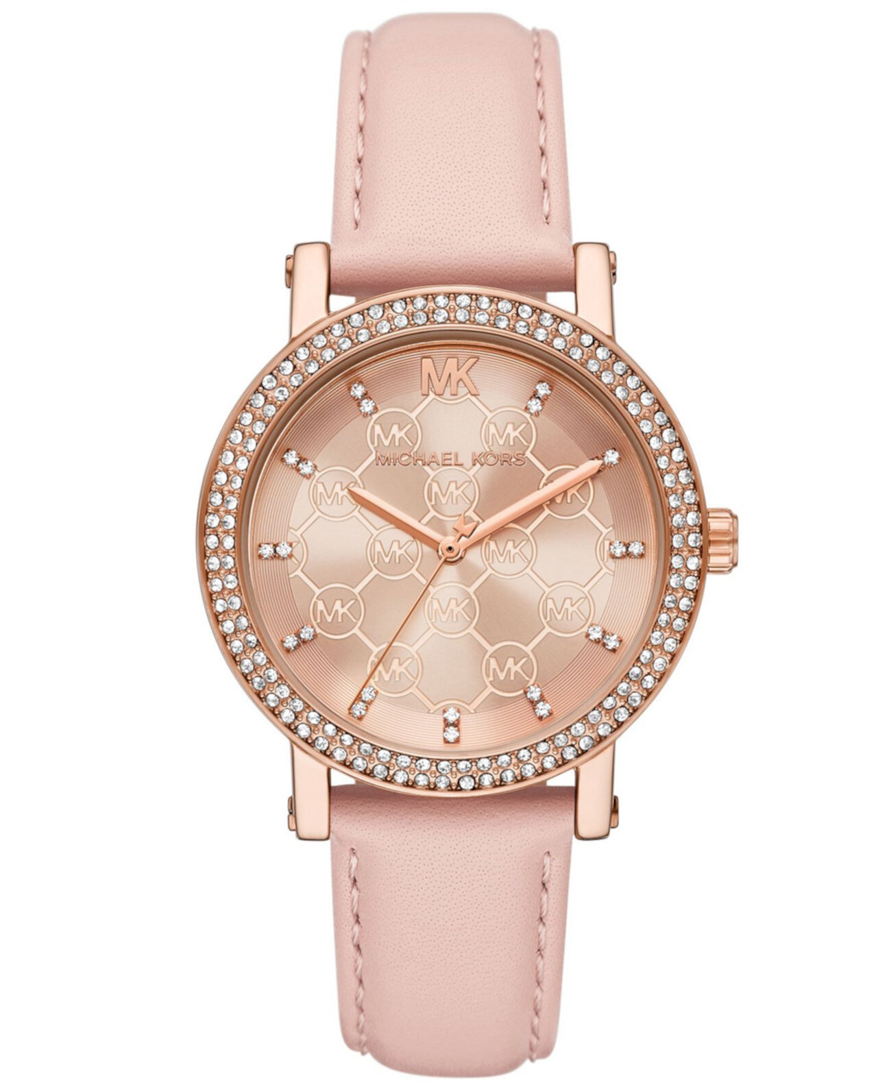Женские часы Corey с тремя стрелками из розоватой кожи, 38 мм Michael Kors