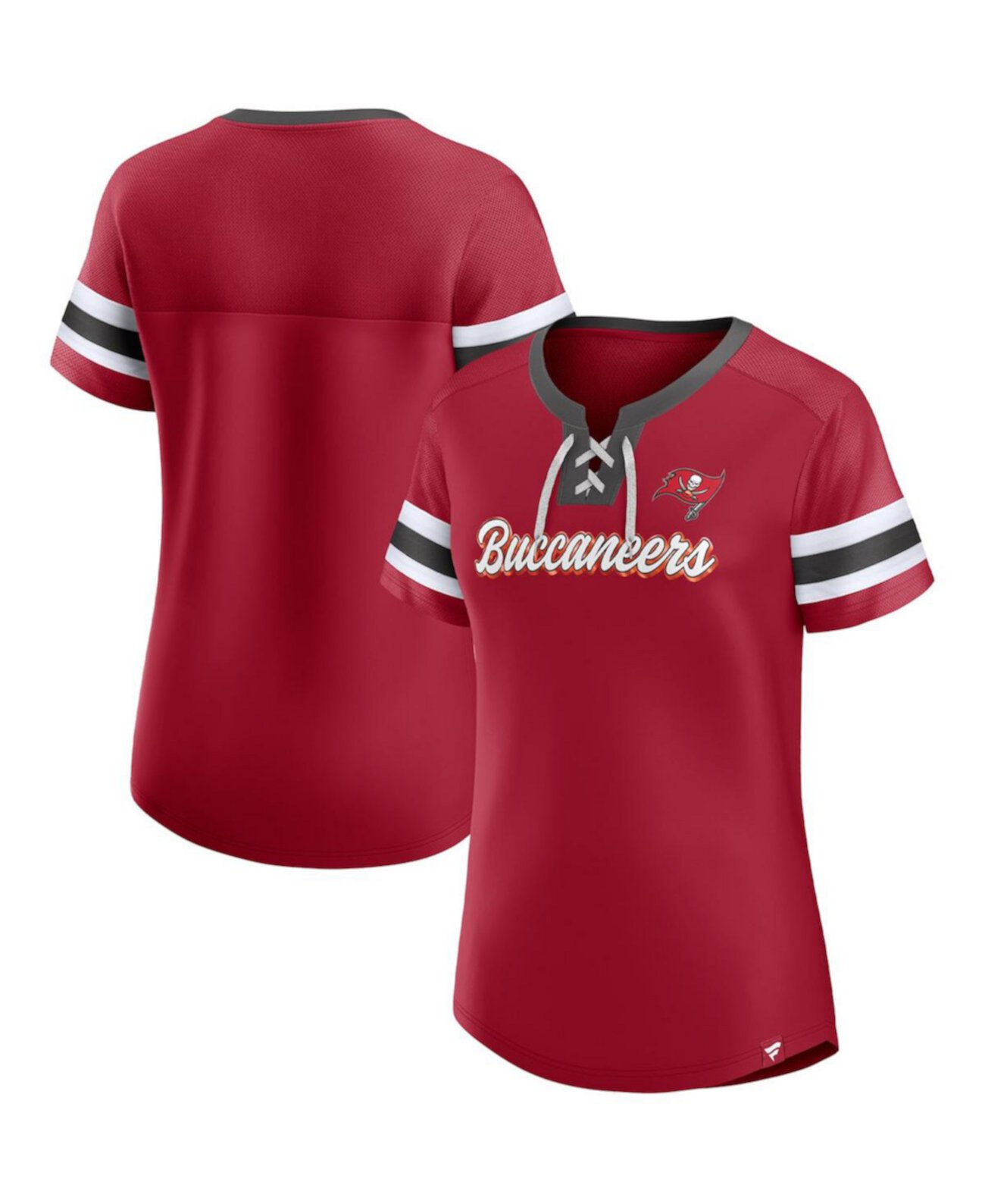 Красная женская футболка Tampa Bay Buccaneers Original State на шнуровке Fanatics
