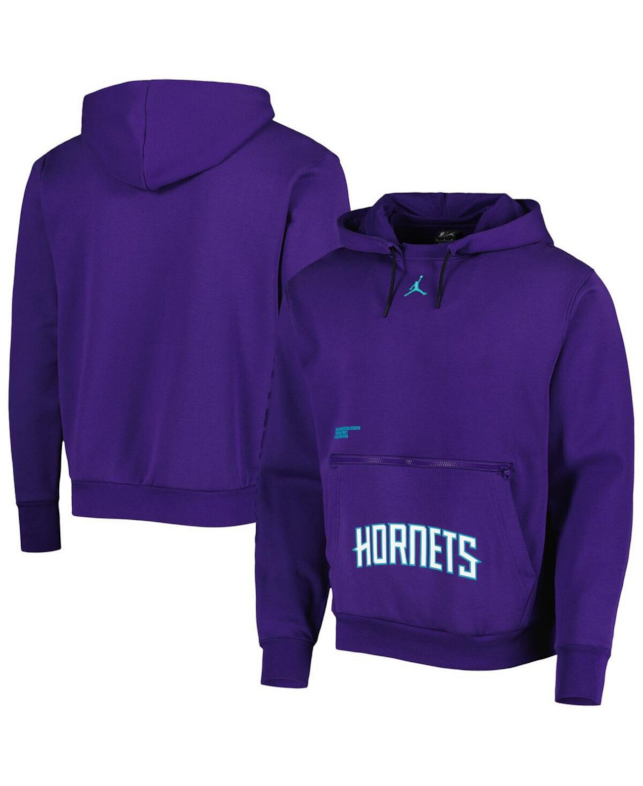 Мужской фиолетовый пуловер с капюшоном Charlotte Hornets Courtside Statement Edition Jordan