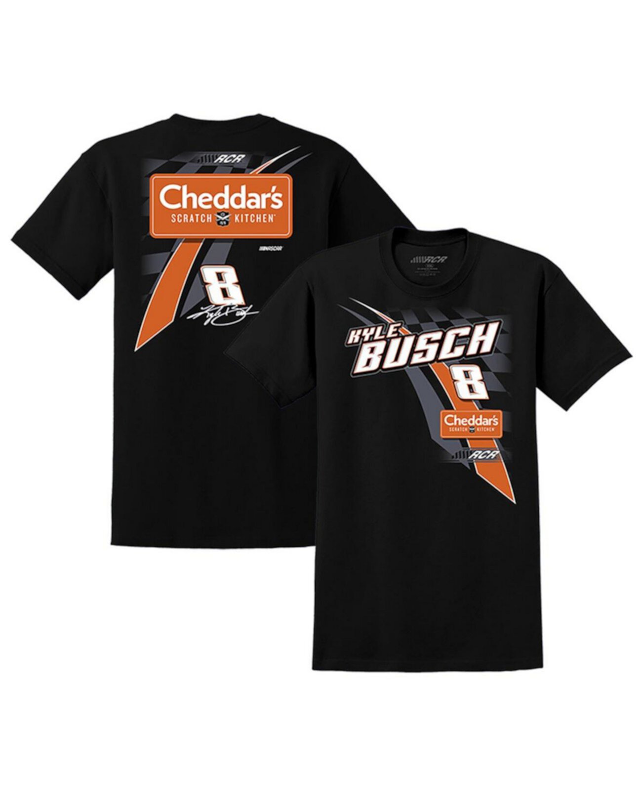 Мужская черная футболка Kyle Busch Cheddar's Lifestyle Richard Childress Racing Team Collection