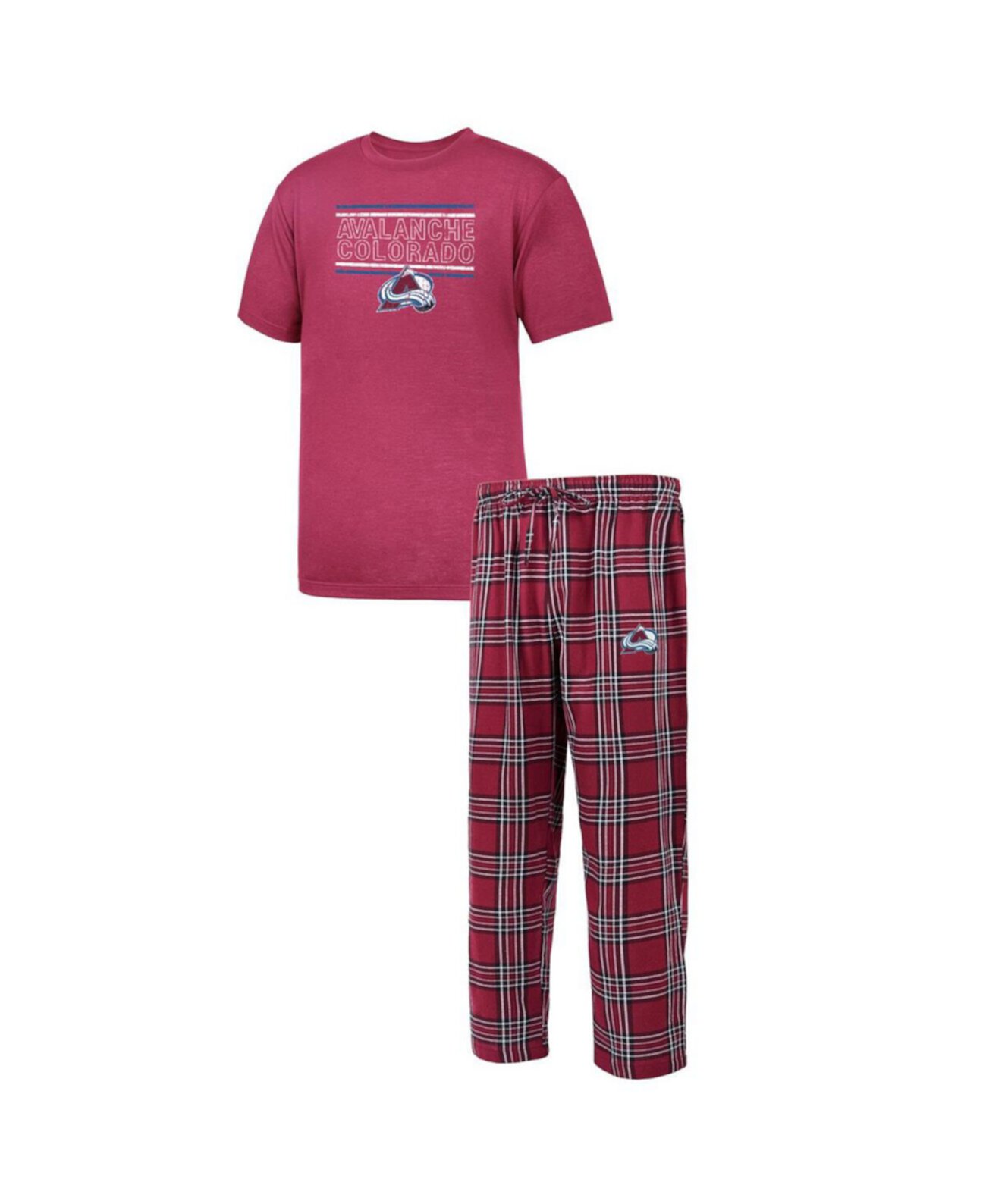 Мужская бордовая футболка Colorado Avalanche Big and Tall и пижамные штаны для сна Profile