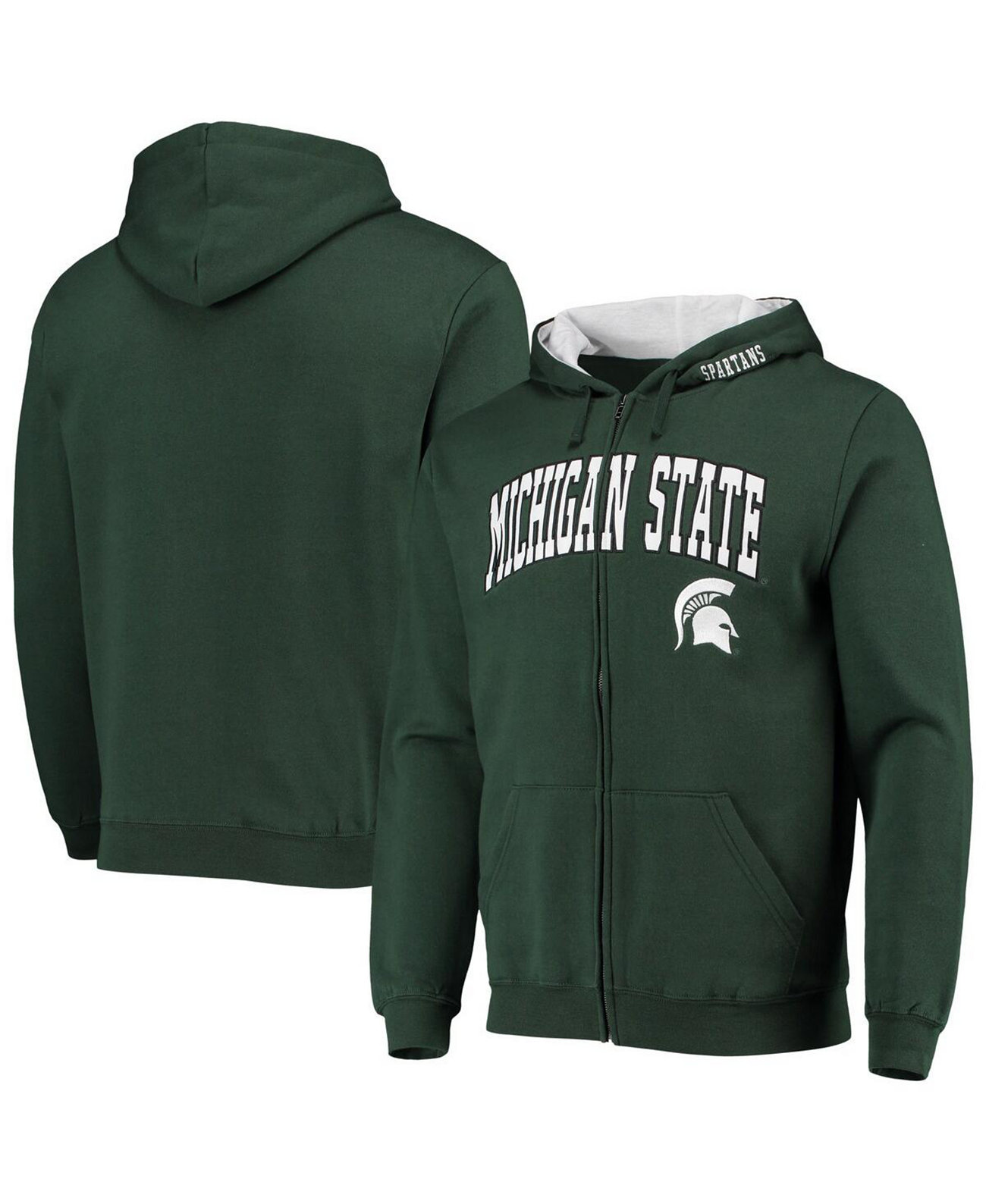 Мужская Толстовка Colosseum Michigan State Spartans Arch and Logo 3.0 Full-Zip Colosseum