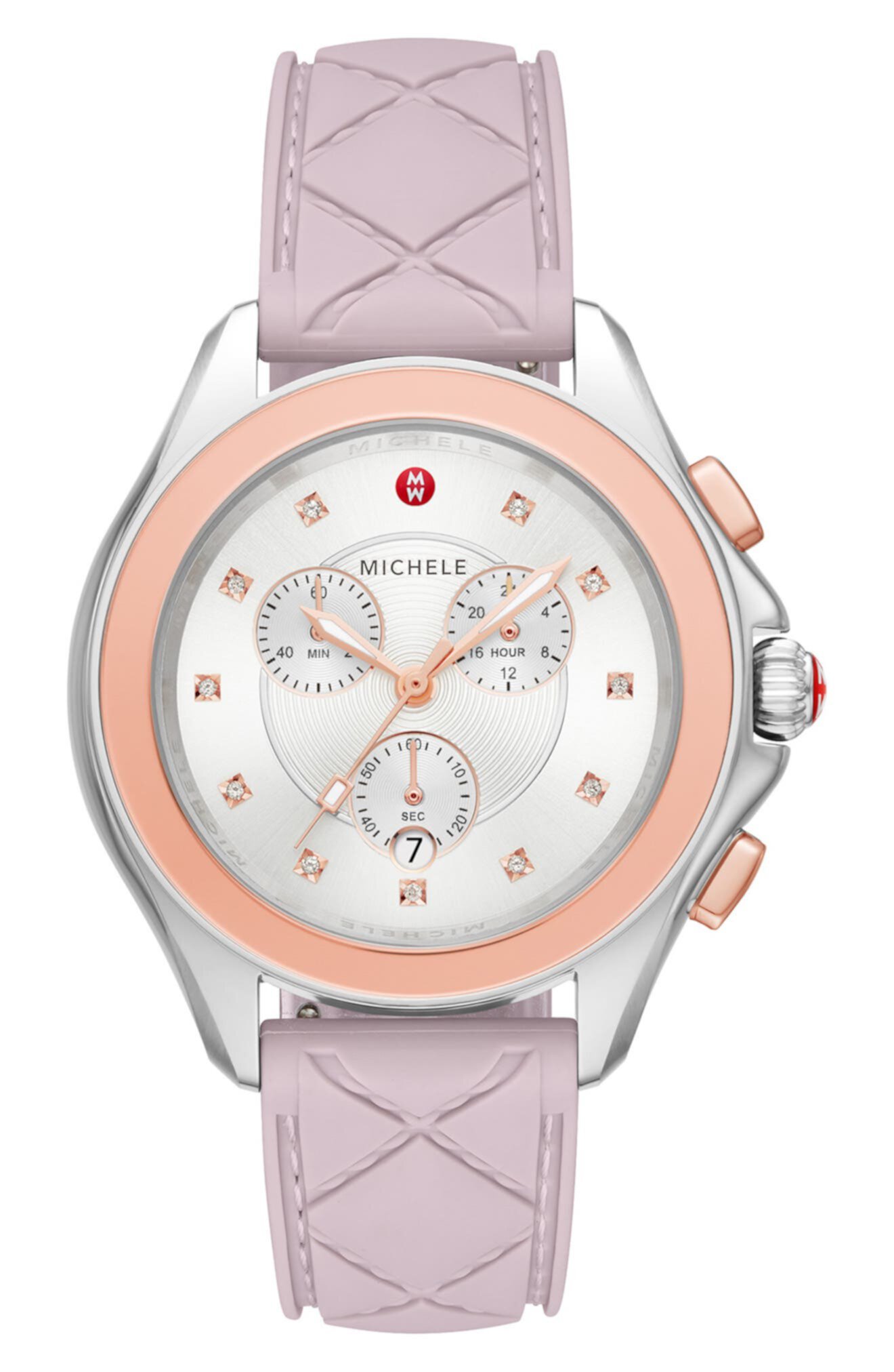 Women's Cape Chronograph Lilac Silicone Watch, 38mm Michele