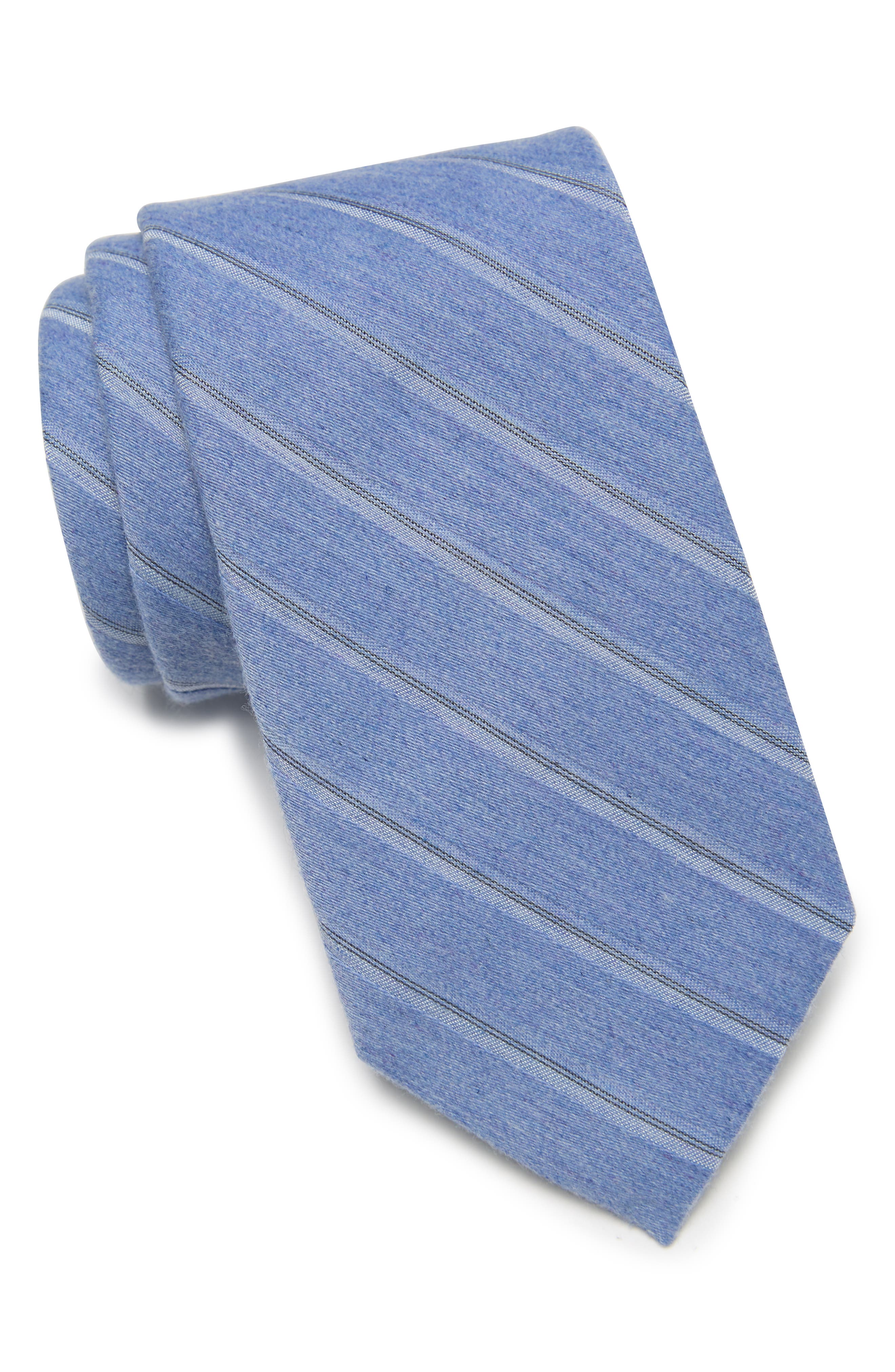 Бархатистый галстук в полоску Calvin Klein
