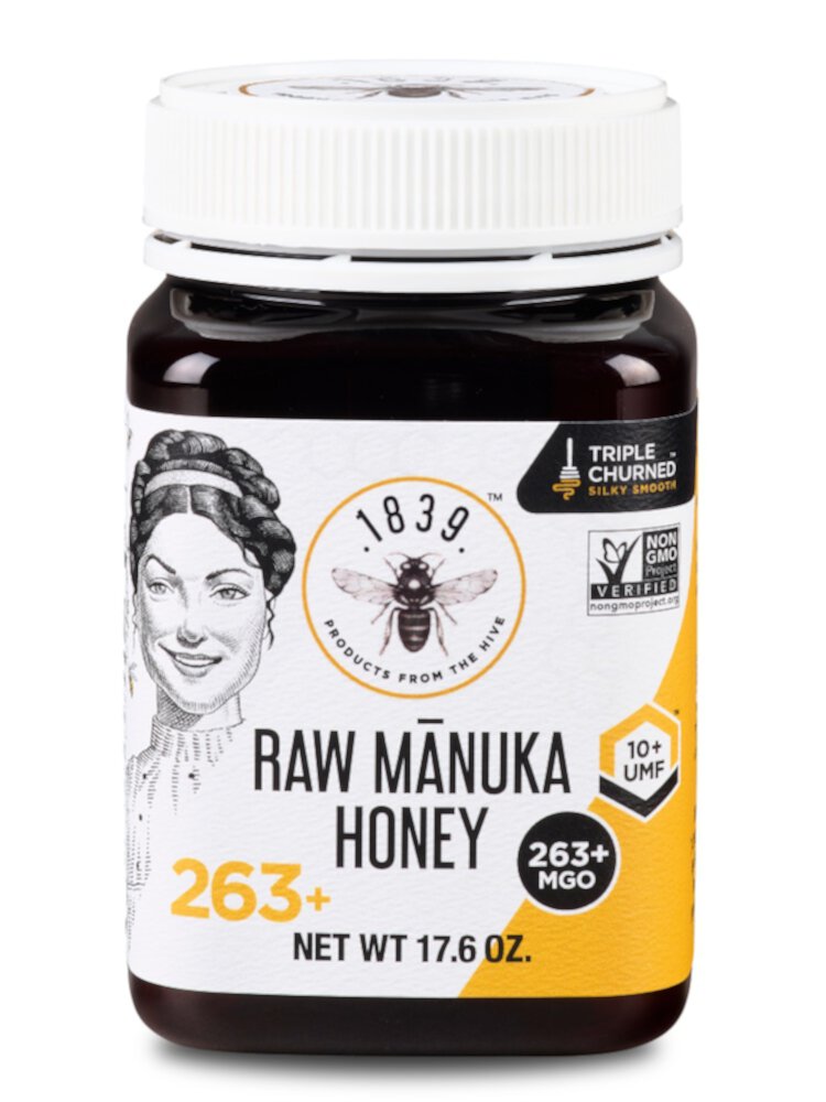 Certified Raw Manuka Honey UMF 10+ MGO 263+ -- 16 oz (Унции) 1839 Honey