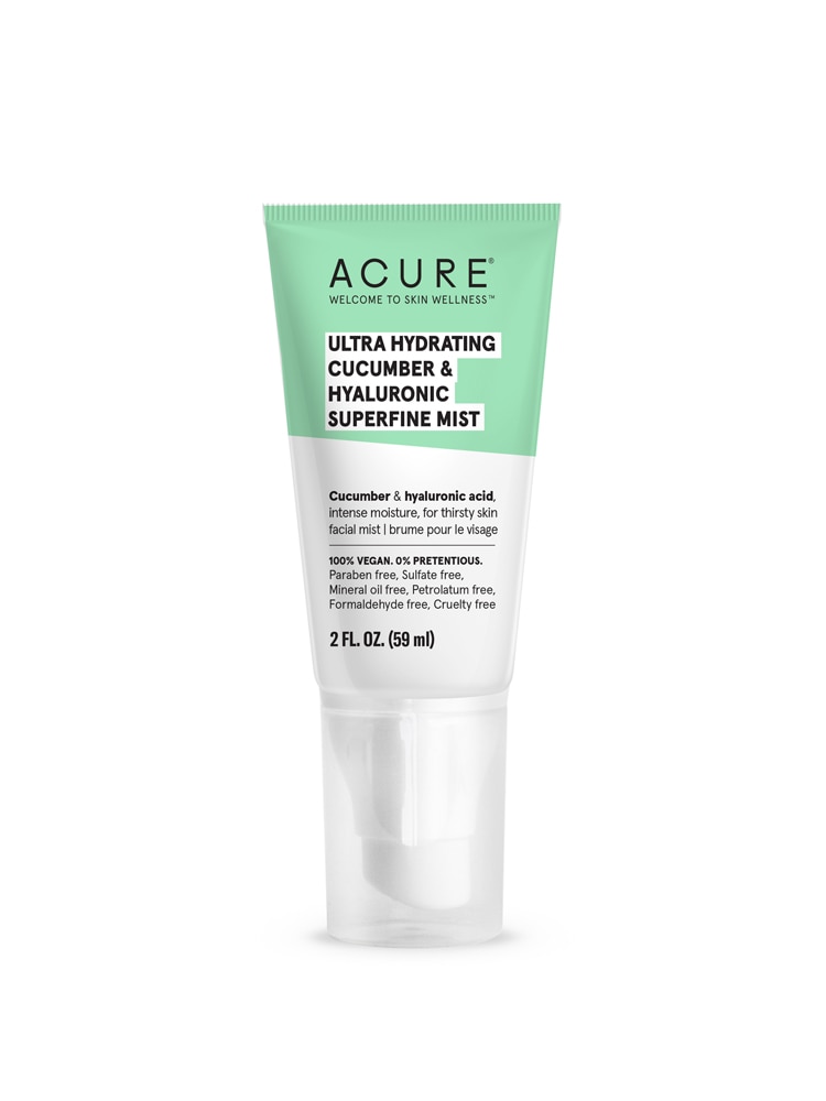 Acure Ultra Hydrating Cucumber &amp; Hyaluronic Superfine Mist — 2 жидких унции ACURE