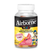 Жевательные конфеты Airborne Kids с фруктовым ассорти и витамином C &amp; E Иммунная поддержка -- 42 жевательных конфеты AirBorne