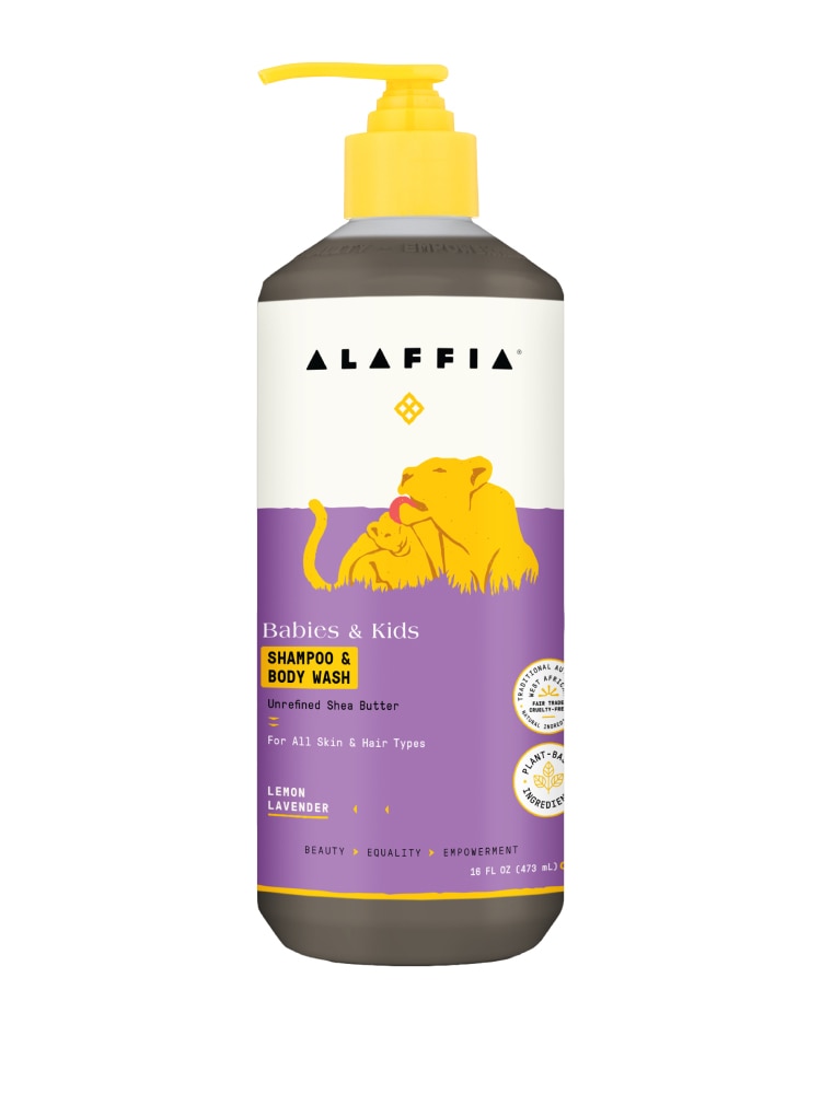 Alaffia Babies &amp; Детский шампунь и усилитель; Гель для тела с лимоном и лавандой -- 16 жидких унций Alaffia