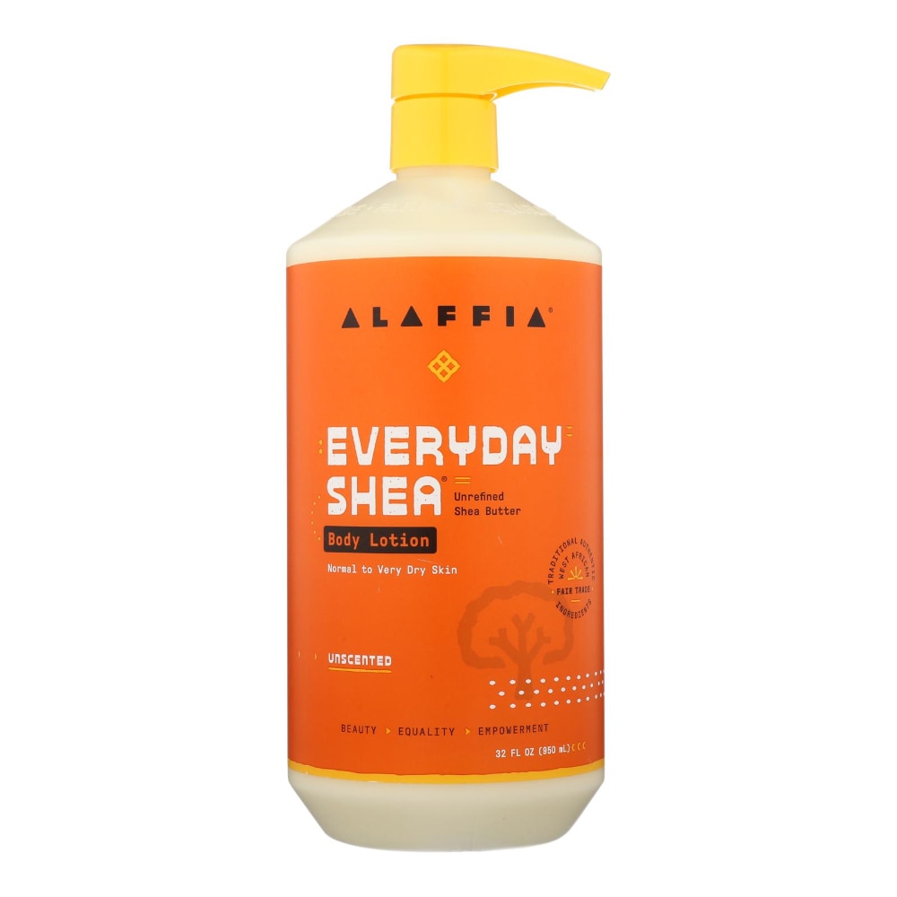 Лосьон для тела Alaffia Everyday с маслом ши, без запаха, 32 жидких унции Alaffia