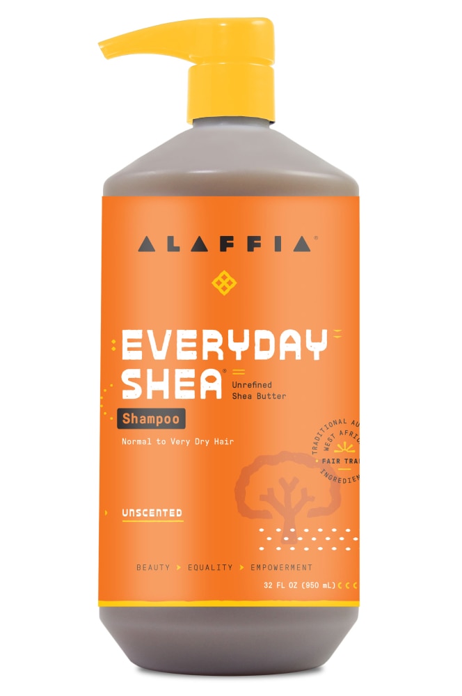 Alaffia Everyday Увлажняющий шампунь с маслом ши без запаха -- 32 жидких унции Alaffia