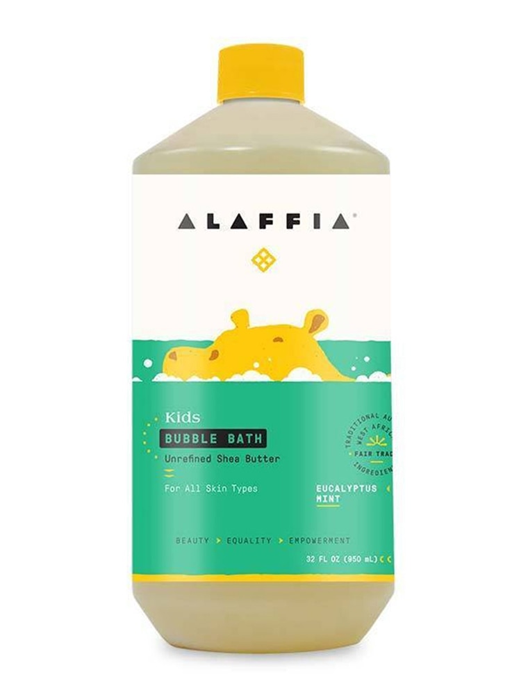 Детская Пена для Ванн Alaffia Bubble Bath Eucalyptus Mint -- 32 fl oz Alaffia