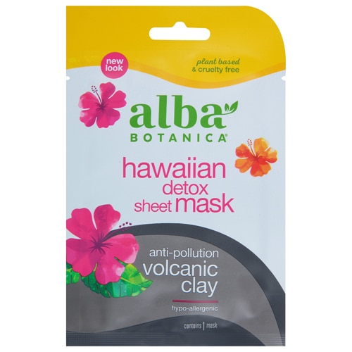 Botanica Hawaiian Detox Тканевая маска с вулканической глиной — 1 маска Alba