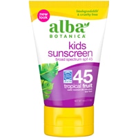 Детское солнцезащитное средство Alba Botanica Kids Sunscreen SPF 45 Tropical Fruit -- 3 флакона Alba