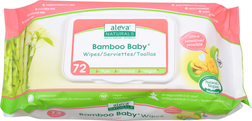 Салфетки Aleva Naturals Bamboo Baby® Sensitive — 72 салфетки Aleva Naturals