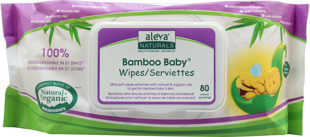 Салфетки Aleva Naturals Bamboo Baby® -- 80 салфеток Aleva Naturals