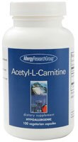 Acetyl-L-Carnitine -- 1000 mg - 100 Vegetarian Capsules (Вегетарианские капсулы) Allergy Research Group