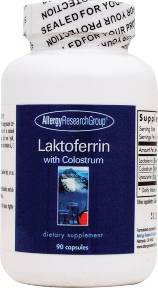 Laktoferrin with Colostrum -- 90 VegCaps Allergy Research Group