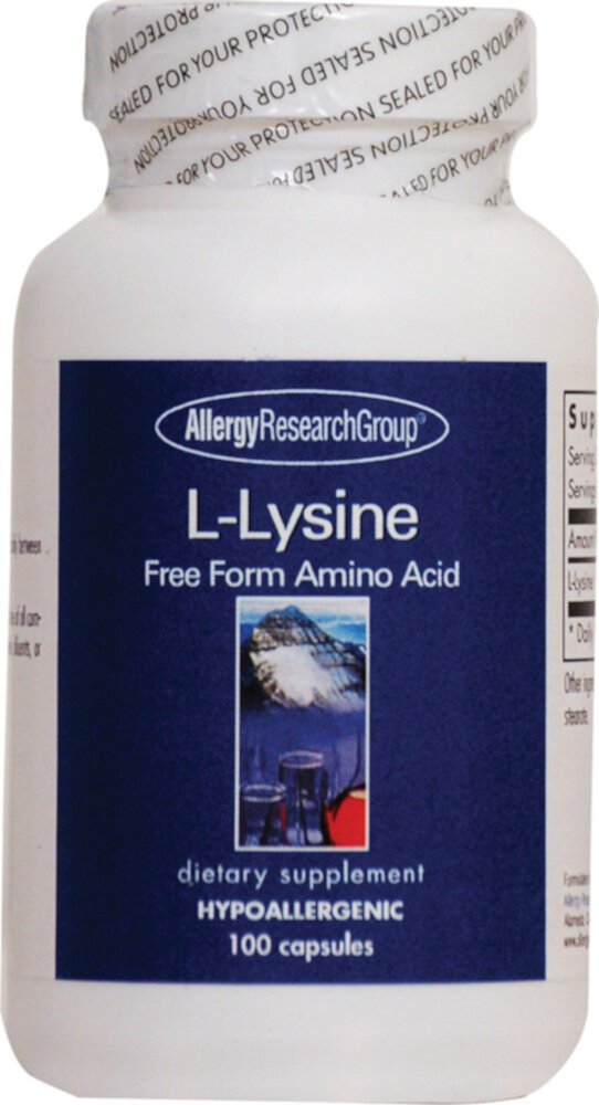 L-Lysine -- 500 mg - 100 Capsules (Капсулы) Allergy Research Group