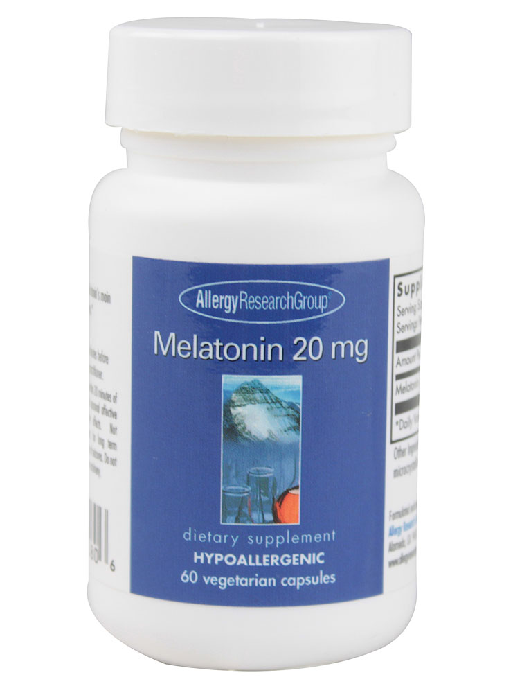 Мелатонин 20 мг -- 60 вегетарианских капсул Allergy Research Group