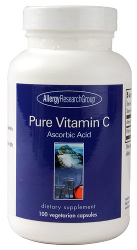 Pure Vitamin C -- 100 Vegetarian Capsules (Вегетарианские капсулы) Allergy Research Group