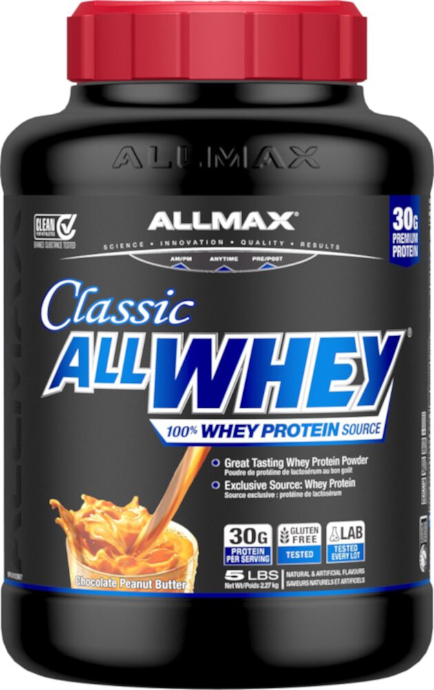 ALLWHEY CLASSIC Чистый сывороточный протеин, Шоколад-Арахисовое Масло - 2.27 кг - ALLMAX ALLMAX