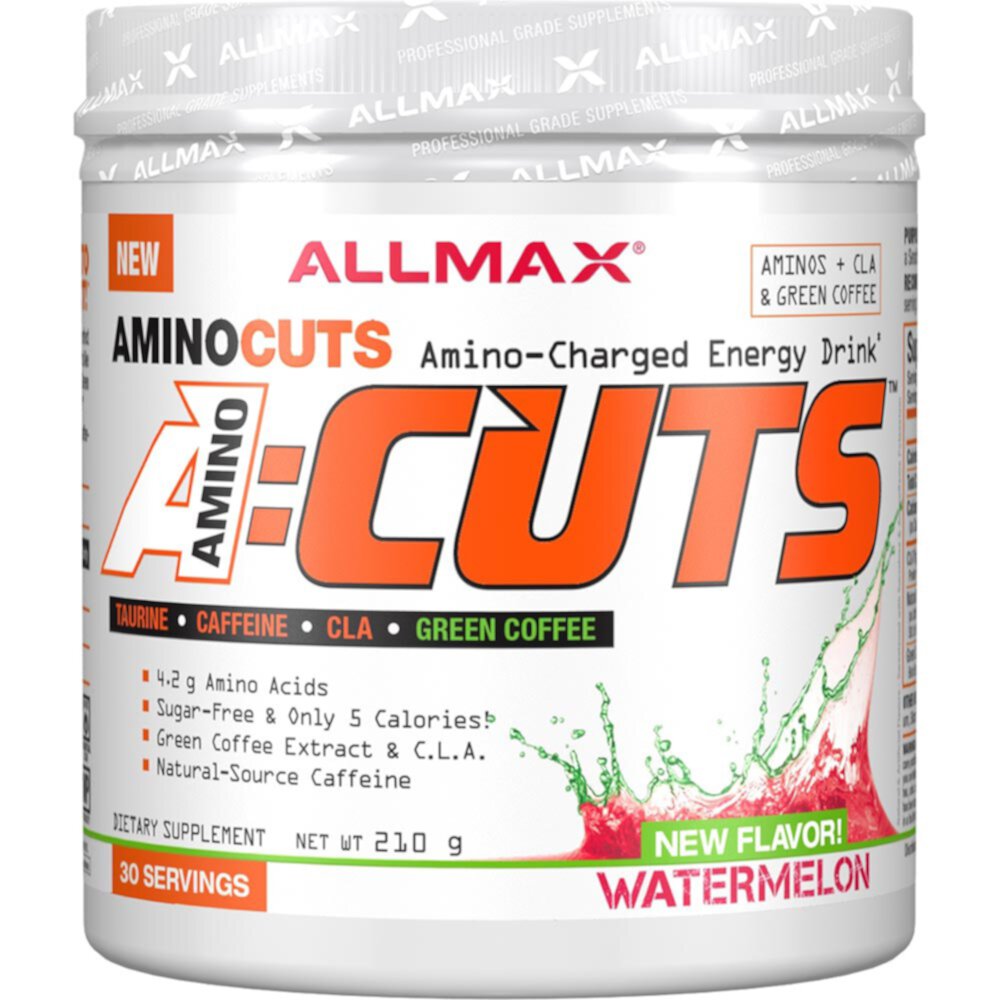 A-Cuts™ Amino-Charged Energy Drink Watermelon -- 30 Servings (Порции) ALLMAX