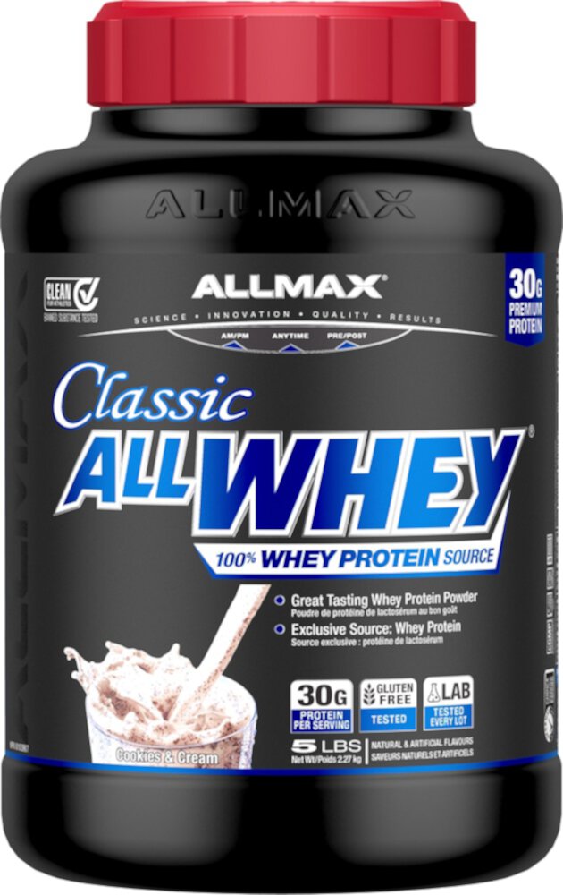 ALLWHEY CLASSIC Pure Whey Protein Blend Cookies & Cream (Крем) -- 5 lbs ALLMAX