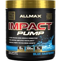 ALLMAX Nutrition Impact™Pump Предтренировочный комплекс с голубой малиной — 30 порций ALLMAX