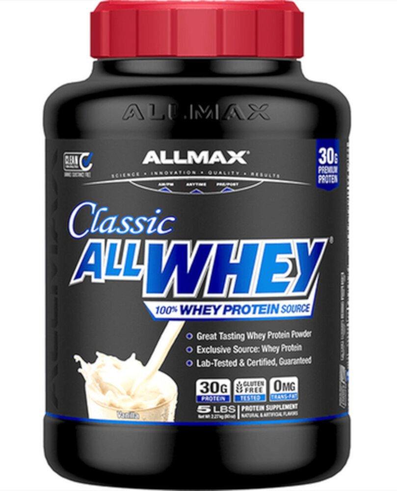 Classic AllWhey® 100% Whey Protein Source Vanilla -- 5 lbs ALLMAX