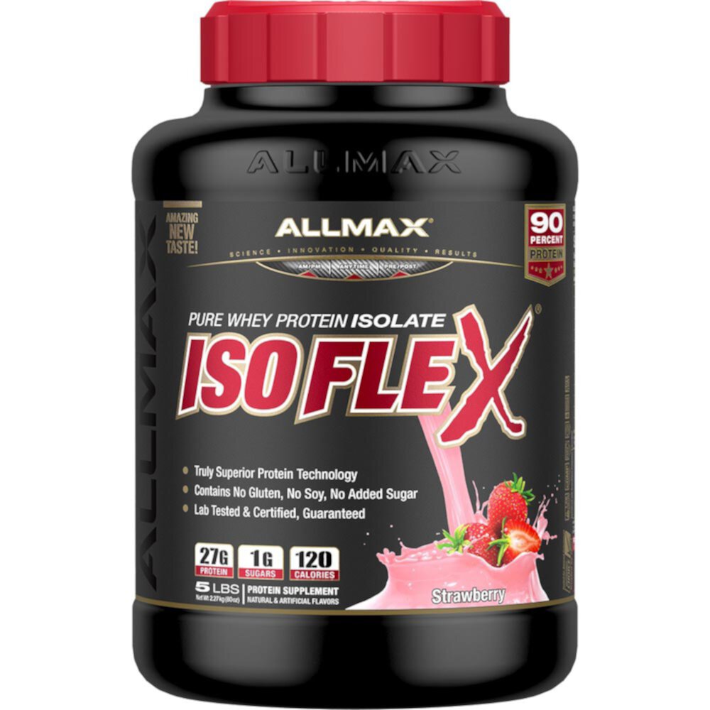 IsoFlex Pure Whey Protein Isolate Strawberry -- 5 lbs ALLMAX