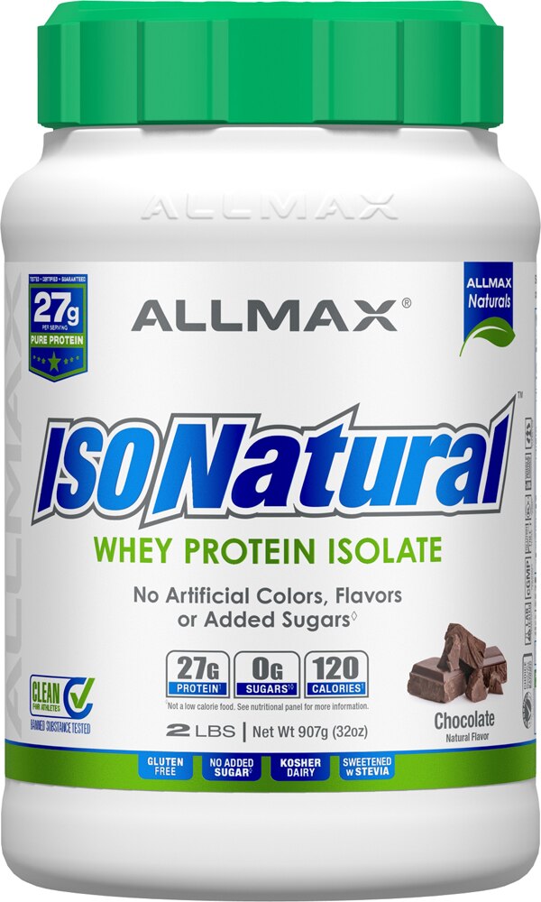 IsoNatural™ Pure Whey Protein Isolate Chocolate -- 2 lbs ALLMAX