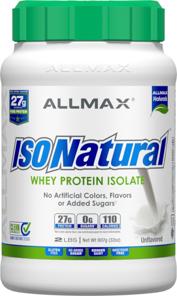 IsoNatural™ Whey Protein Isolate Vanilla -- 2 lbs ALLMAX