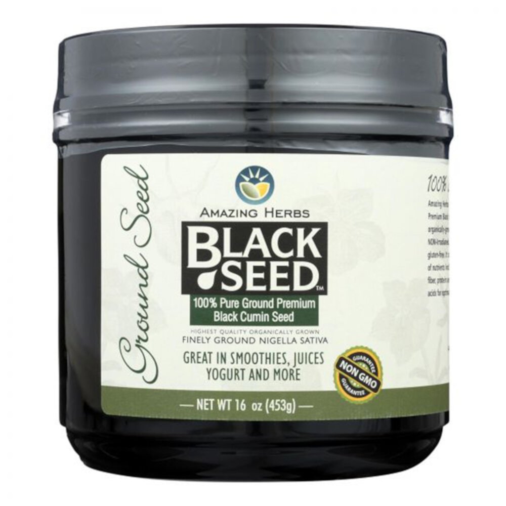 Black Seed™ мелкого помола — 16 унций Amazing Herbs