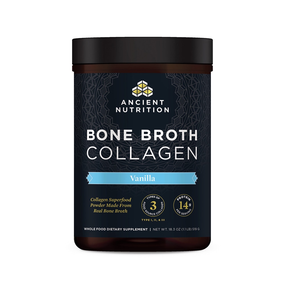 Ancient Nutrition Bone Broth Collagen™ Vanilla — 18,2 унции Ancient Nutrition