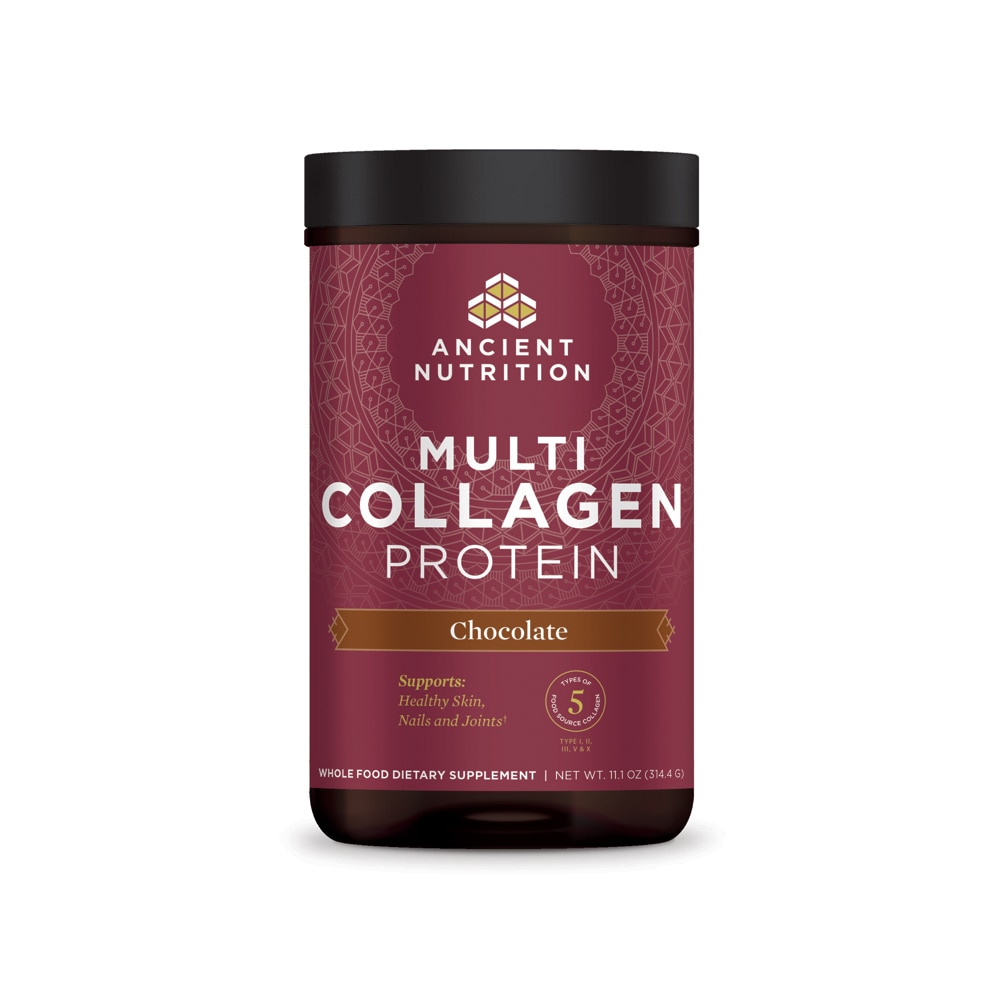 Multi Collagen Protein Chocolate -- 11.1 oz (Унции) Ancient Nutrition